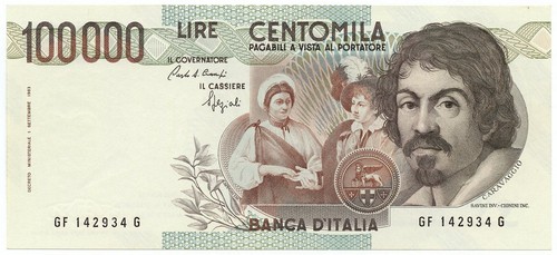 100000 lire banca italia - lire,