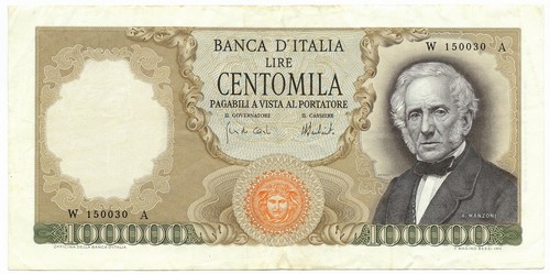 100000 lire alessandro manzoni - 100000,