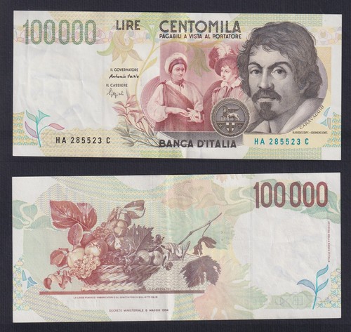 Banconota italia 100000 lire - banconota,