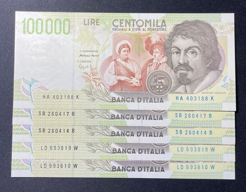 Italy 100000 lire caravaggio - italy,,