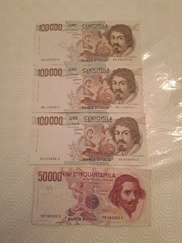 Lotto banconote da - 3,