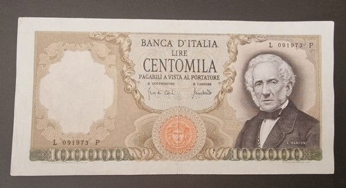 Centomila 100000 lire manzoni - centomila,