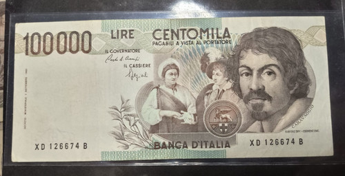 Italia 100000 lire caravaggio - 100000,