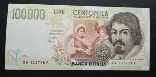100000 lire caravaggio - 100000,