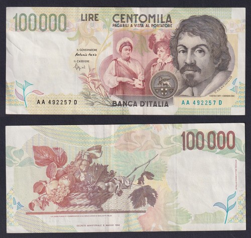 Banconota italia 100000 - banconota,