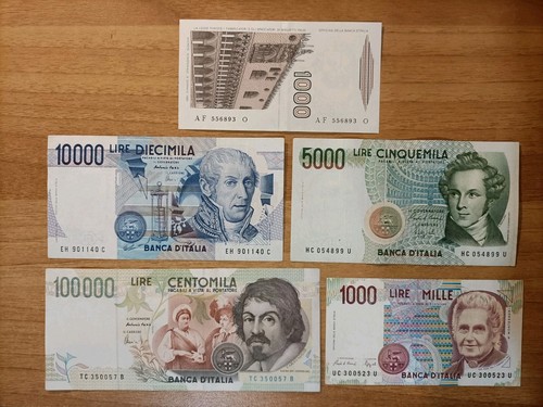 100000 10000 5000 - 1000, lire