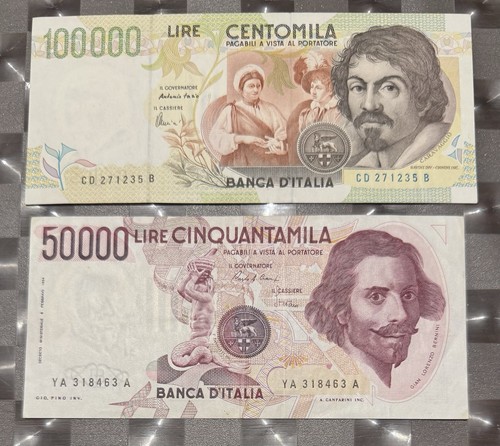 100000 lire caravaggio tipo - 100000,