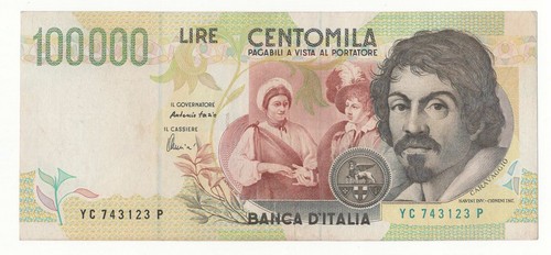 100000 lire caravaggio - 100000, ii°