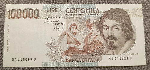 100000 lire caravaggio - 100000, 1°