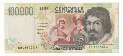 100000 lire caravaggio - 100000,