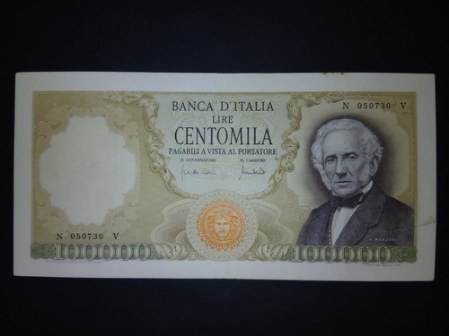 100000 lire manzoni 1970 - lire,