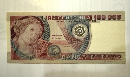 100000 lire botticelli spl - lire,