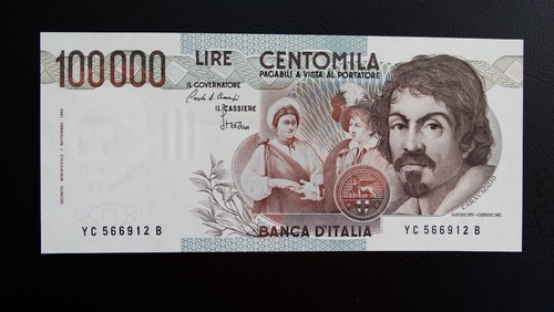 100000 lire caravaggio tipo - 100000,