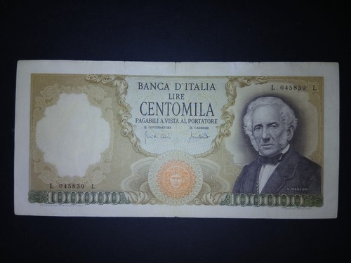 100000 lire manzoni 1970 - 100000,