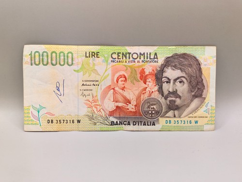 Italia 100000 lire - 100000, caravaggio