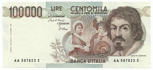 100000 lire banca italia - 100000, d'italia
