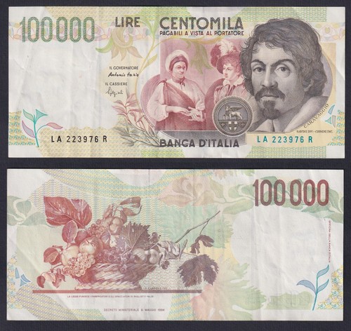Banconota italia 100000 lire - banconota,