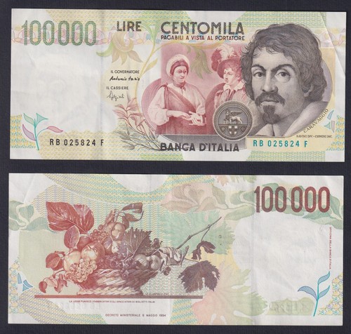 Banconota italia 100000 lire - banconota,