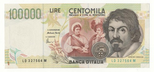 100000 lire caravaggio - 100000, ii°