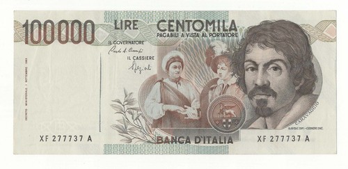 100000 lire caravaggio - 100000,