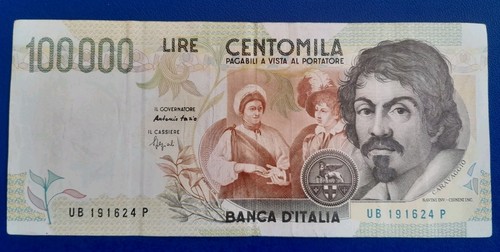 100000 lire caravaggio - 100000,
