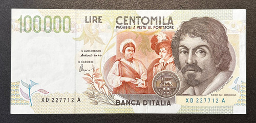 Italia banconota 100000 lire - -,