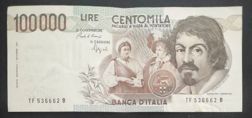 100000 lire caravaggio - 100000, 1°