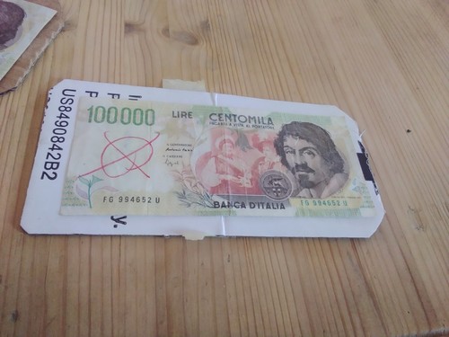 100000 lire falso - , d