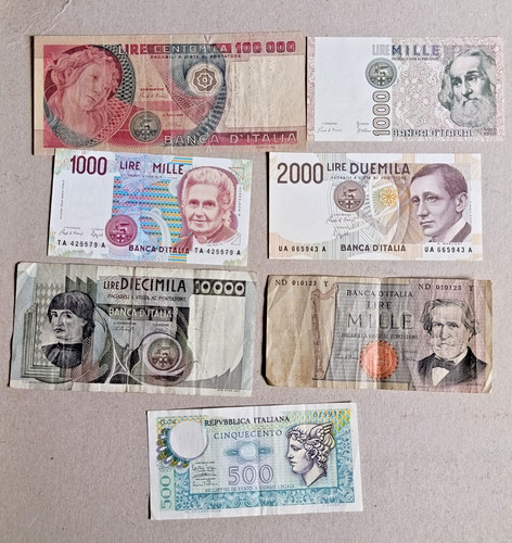Banconote italiane lire - italiane, in