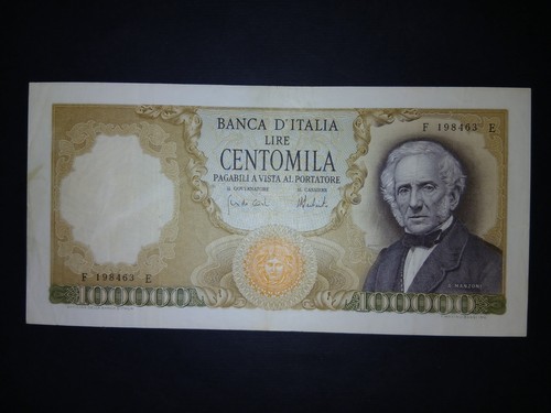 100000 lire manzoni 1974 - 100000,