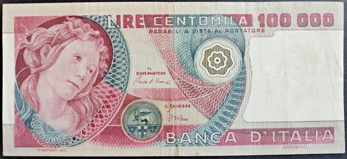 100000 lire botticelli - 100000,