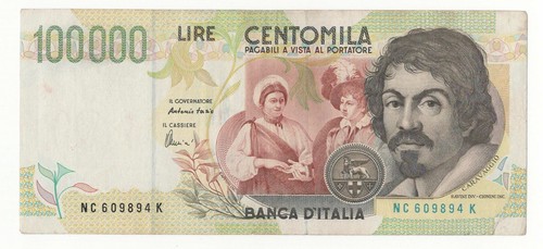 100000 lire caravaggio - caravaggio, ii°