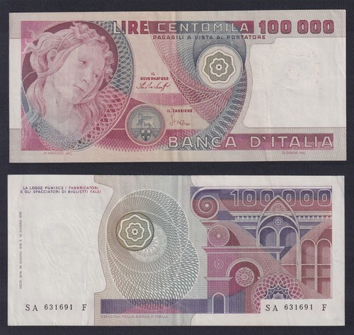 Banconota italia 100000 - 100000, lire