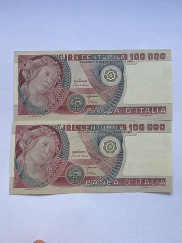 Coppia banconote 100000 - coppia,