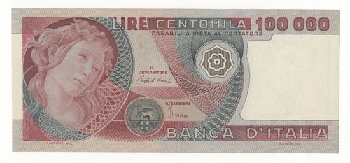 100000 lire botticelli decr - ,