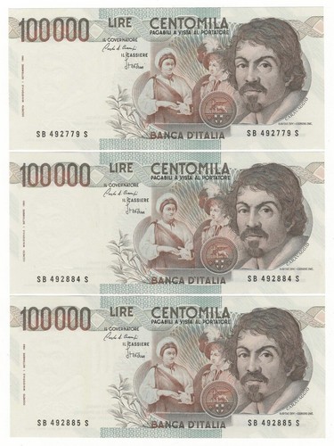 100000 lire caravaggio - 100000,
