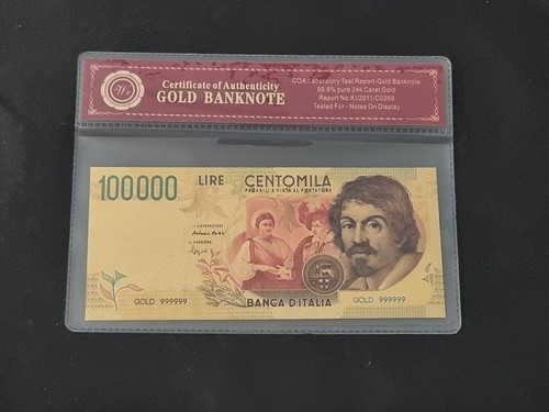 Banconota dorata 100000 - banconota, da