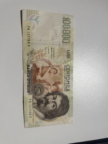 Banconota italia 100000 lire - banconota,
