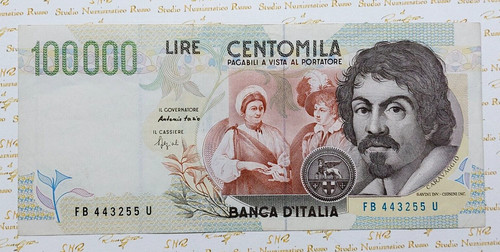 100000 lire caravaggio - 100000,