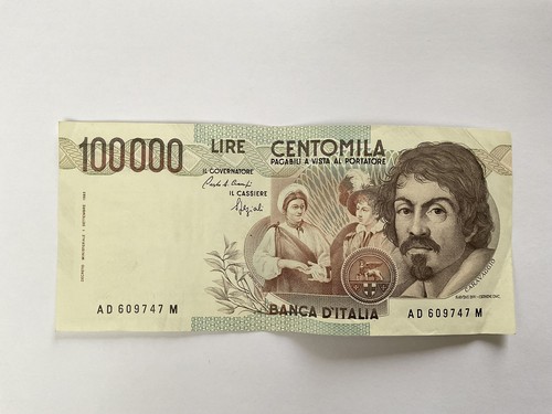 Banconota italia 100000 lire - italia,