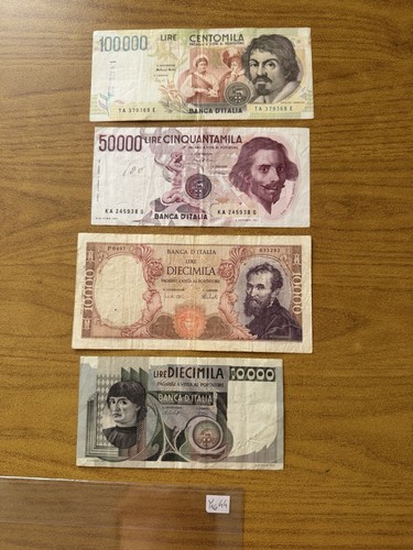 Lotto banconote lire 100000 - 4,