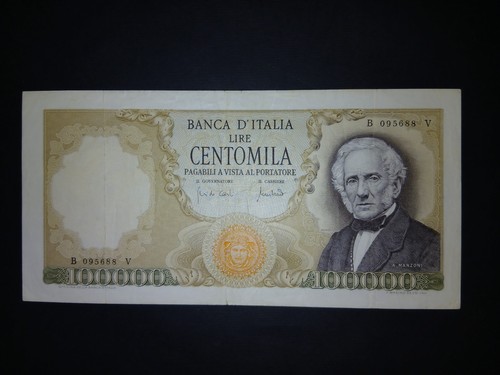 100000 lire manzoni 1970 - 100000,