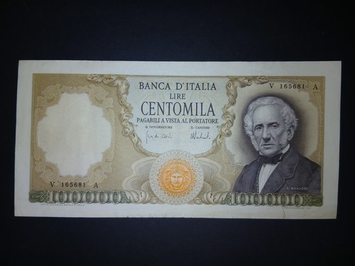 100000 lire manzoni 1974 - manzoni, 06.02.1974