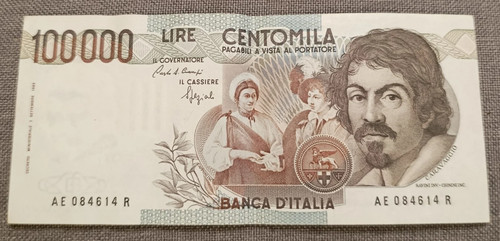 100000 lire caravaggio - 100000,