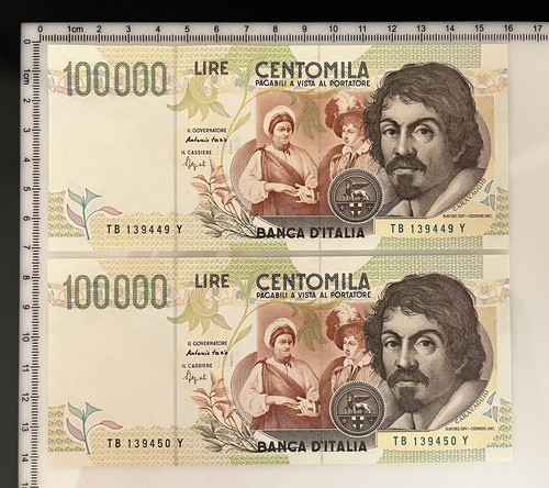 Banconote consecutive 100000 - consecutive,