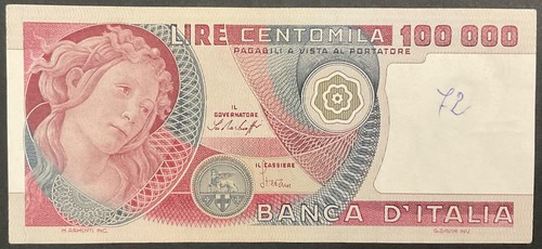 100000 lire 1978 - lire, del